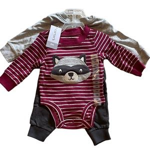 Carters 3 Piece Long sleeved Set NWT